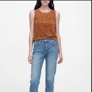 Banana Republic Suede Brown Tank NWOT